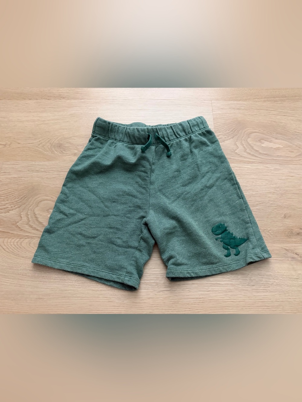 H&m Kids Green Dinosaur Sweatshorts Size 8